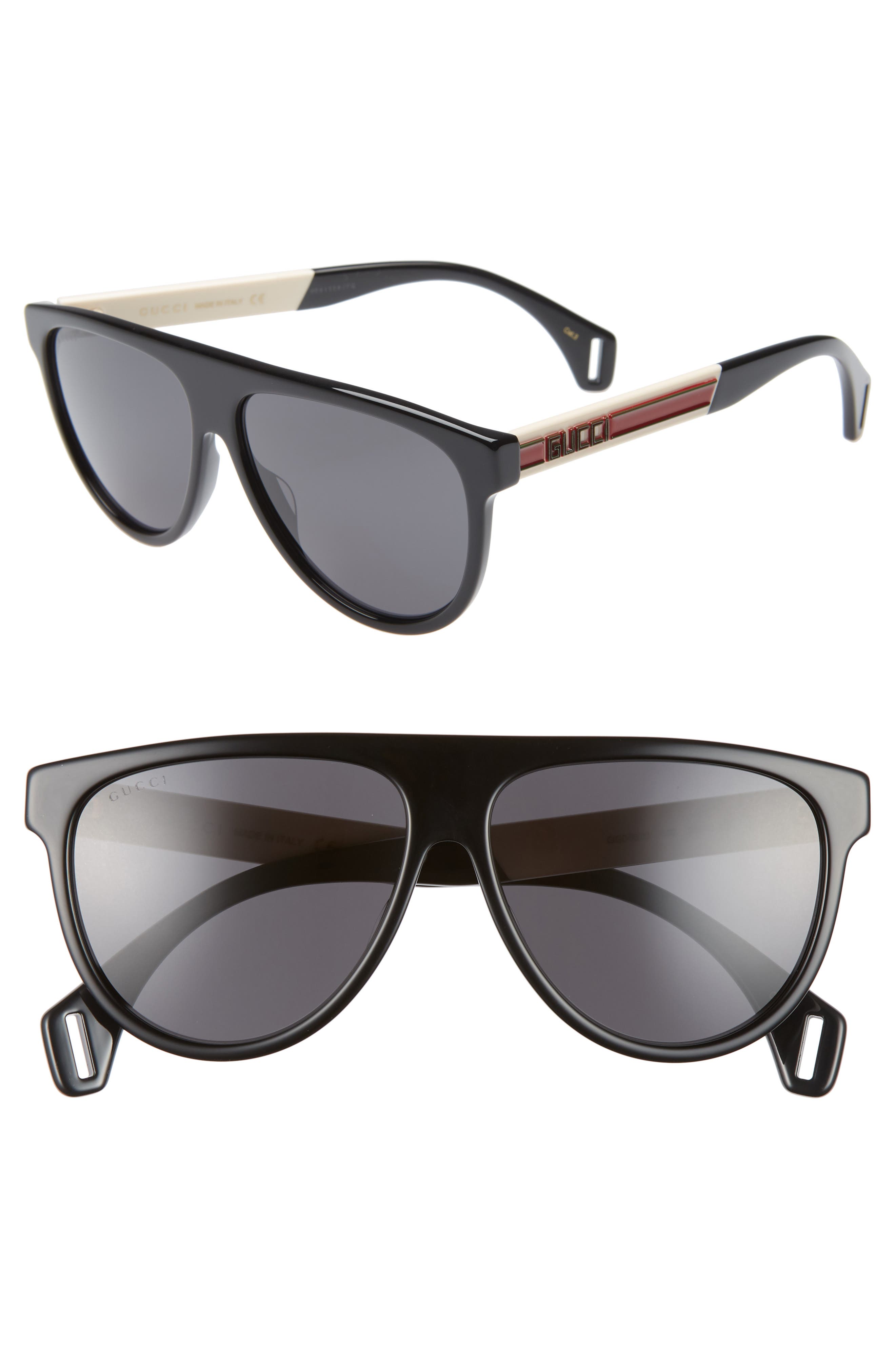 gucci 58mm aviator sunglasses