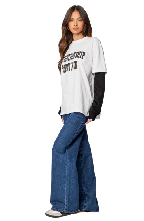 EDIKTED EDIKTED SITUATIONSHIP OVERSIZE LAYERED TOP