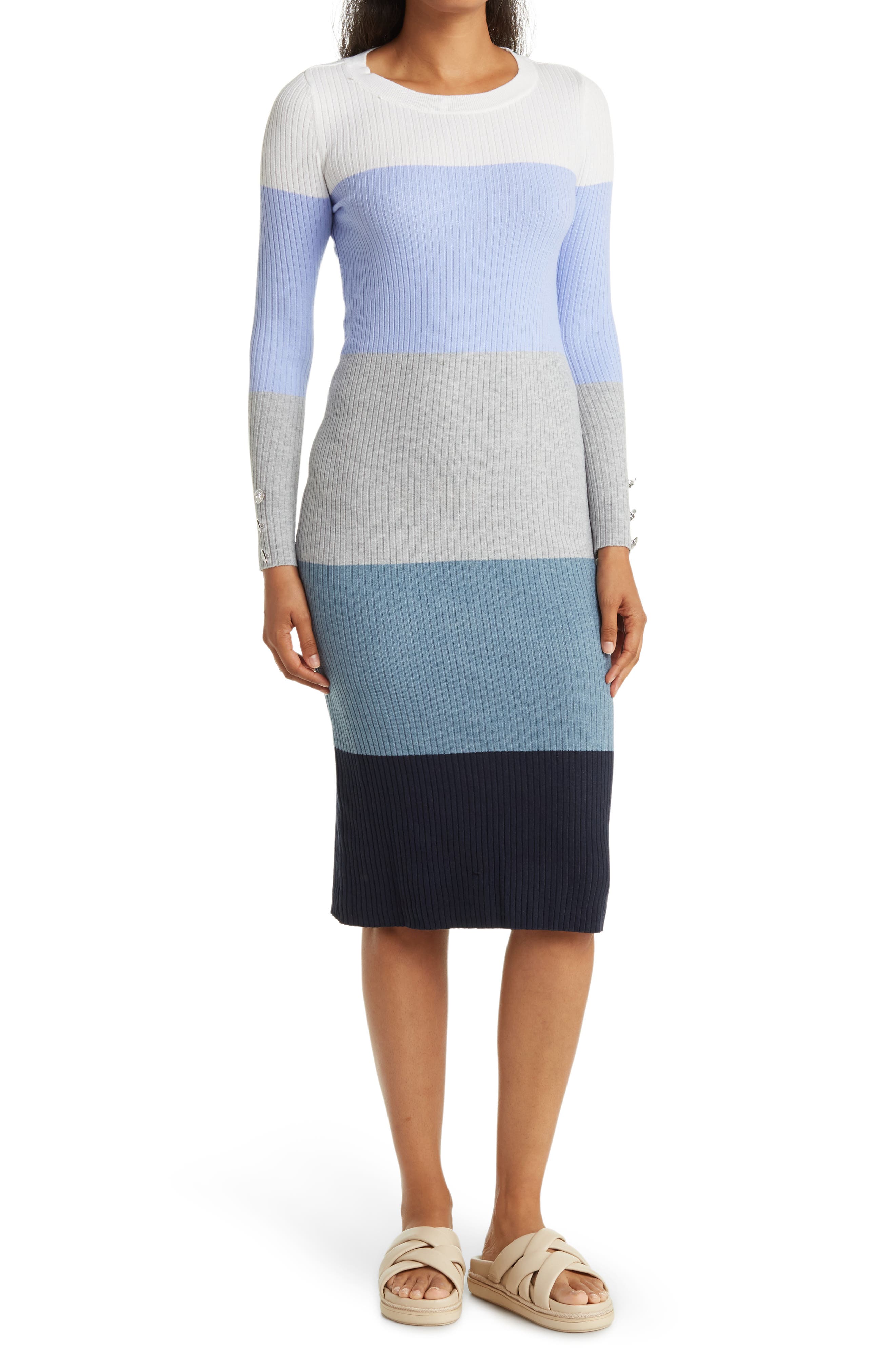 Bobeau Blouson Sleeve Sweater Dress 