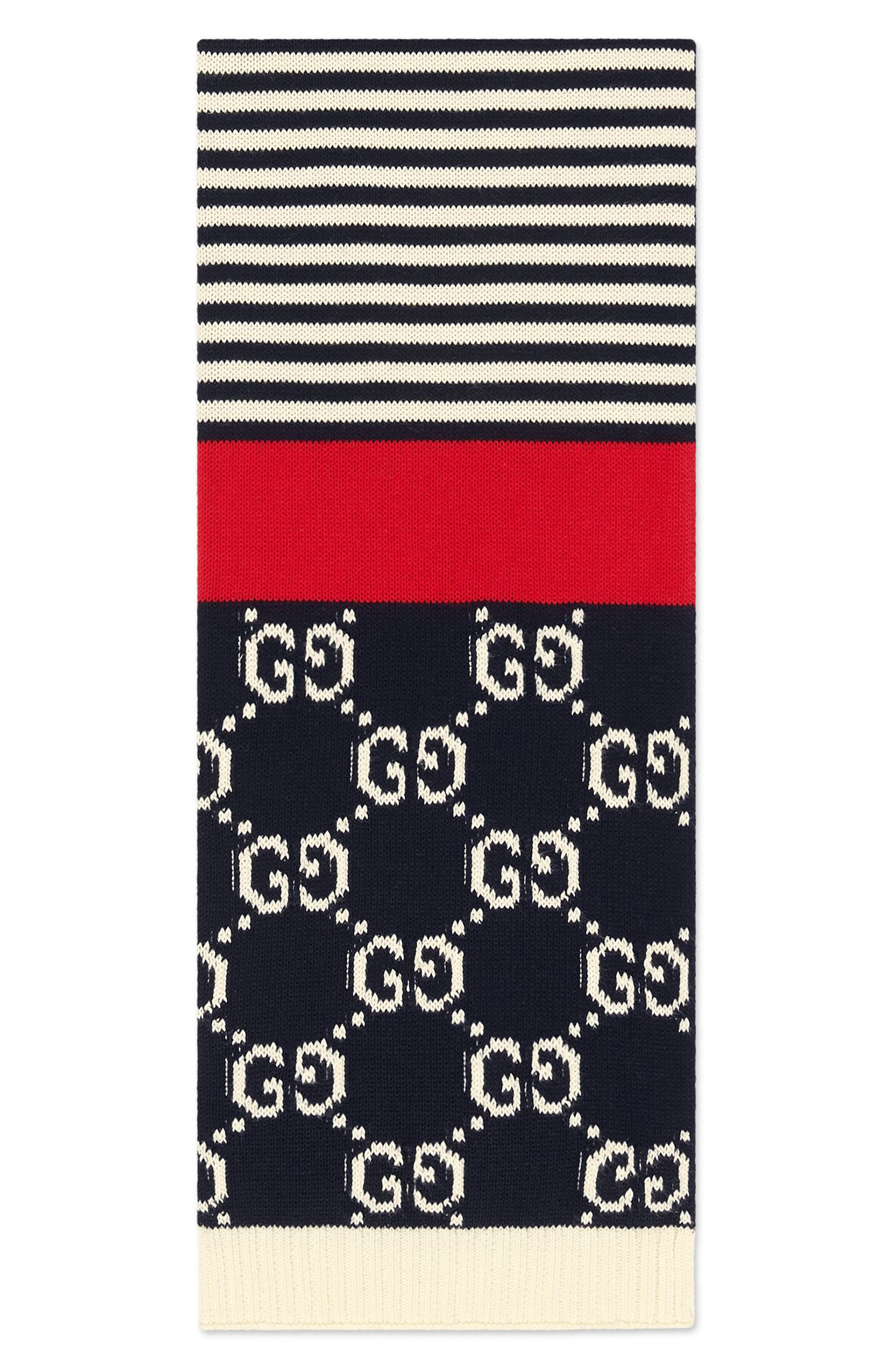 Gucci Stripe Cotton Scarf Nordstrom