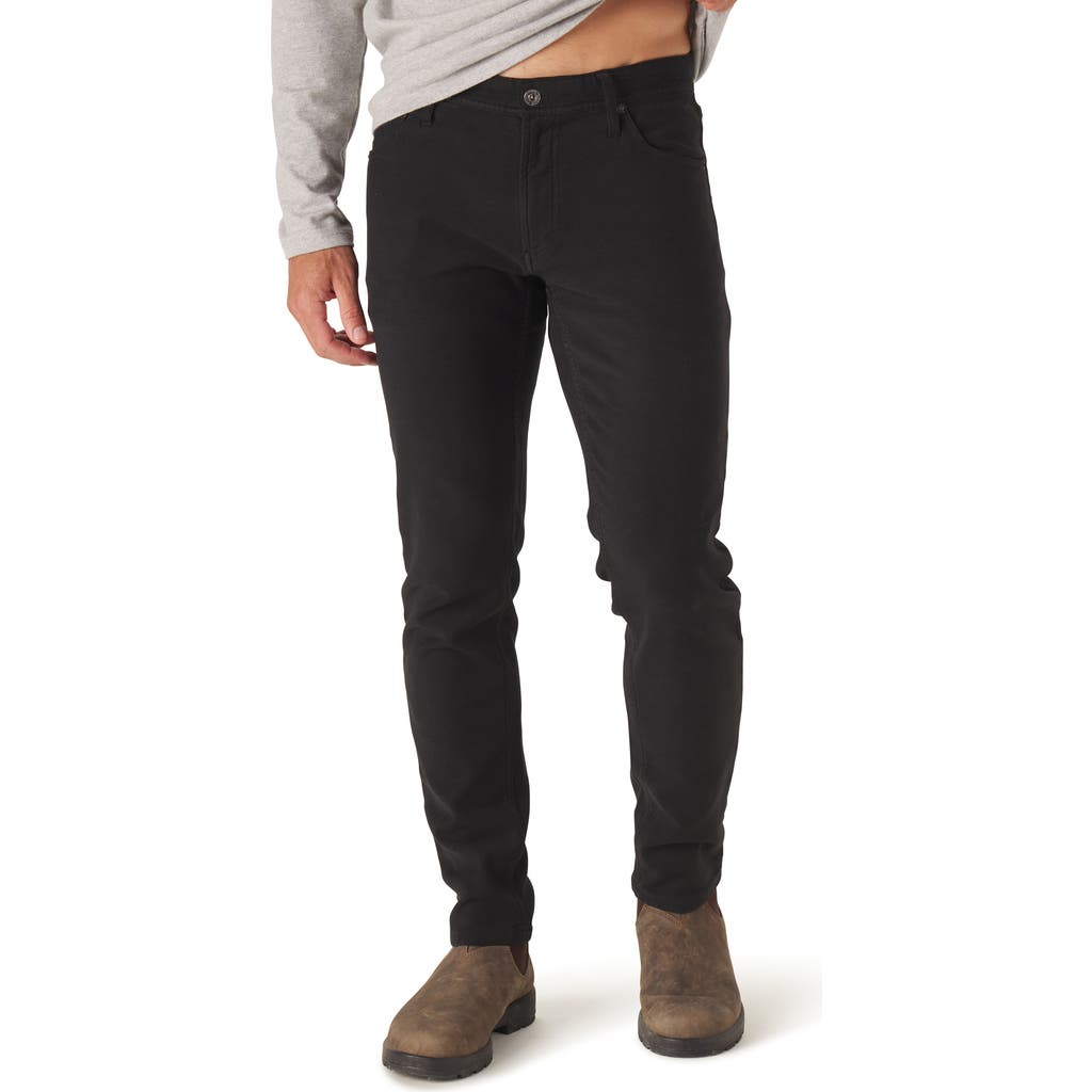 The Normal Brand Terry Five-pocket Tailored Fit Pants In Black