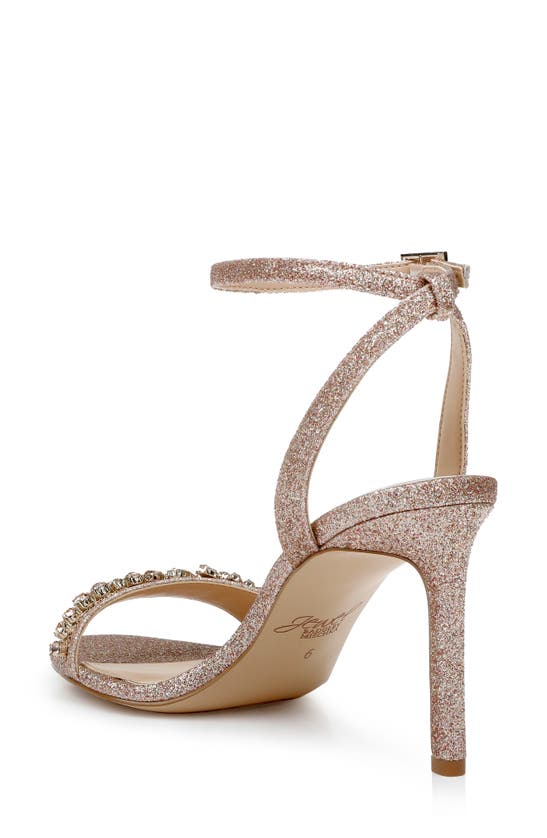 Jewel Badgley Mischka Dallyce Ankle Strap Sandal In Rose Gold