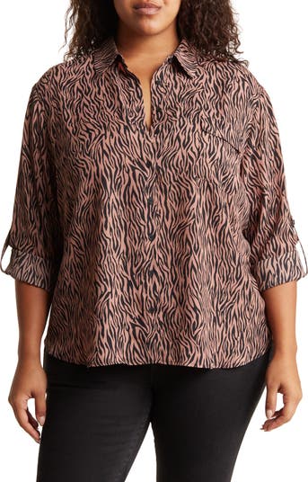 Pleione Patterned Long Sleeve Button-Up Shirt | Nordstromrack