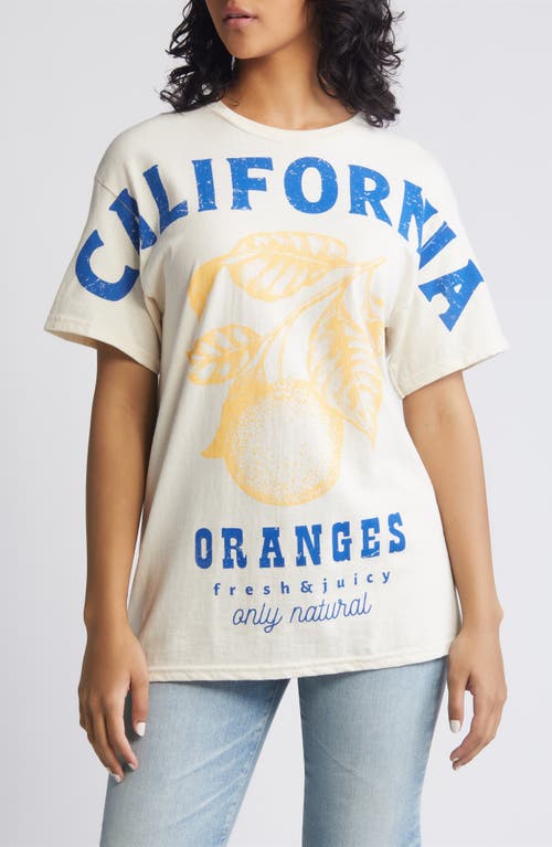 California Oranges Cotton Graphic T-Shirt in Natural
