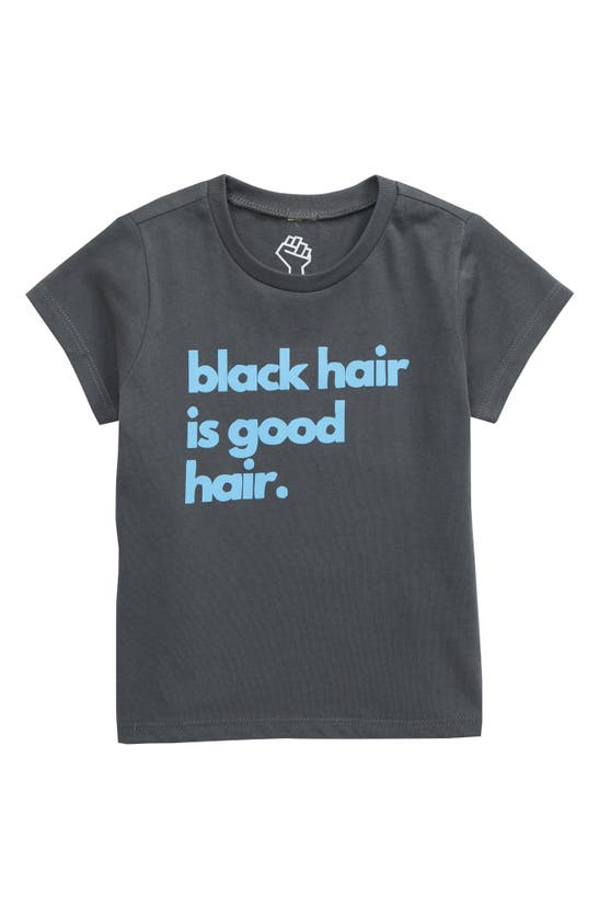 Click to view more detailed imagery on our partner's website Typical Black Tees Babies' Kids' Black Hair Is Good Hair Graphic Tee In Charcoal