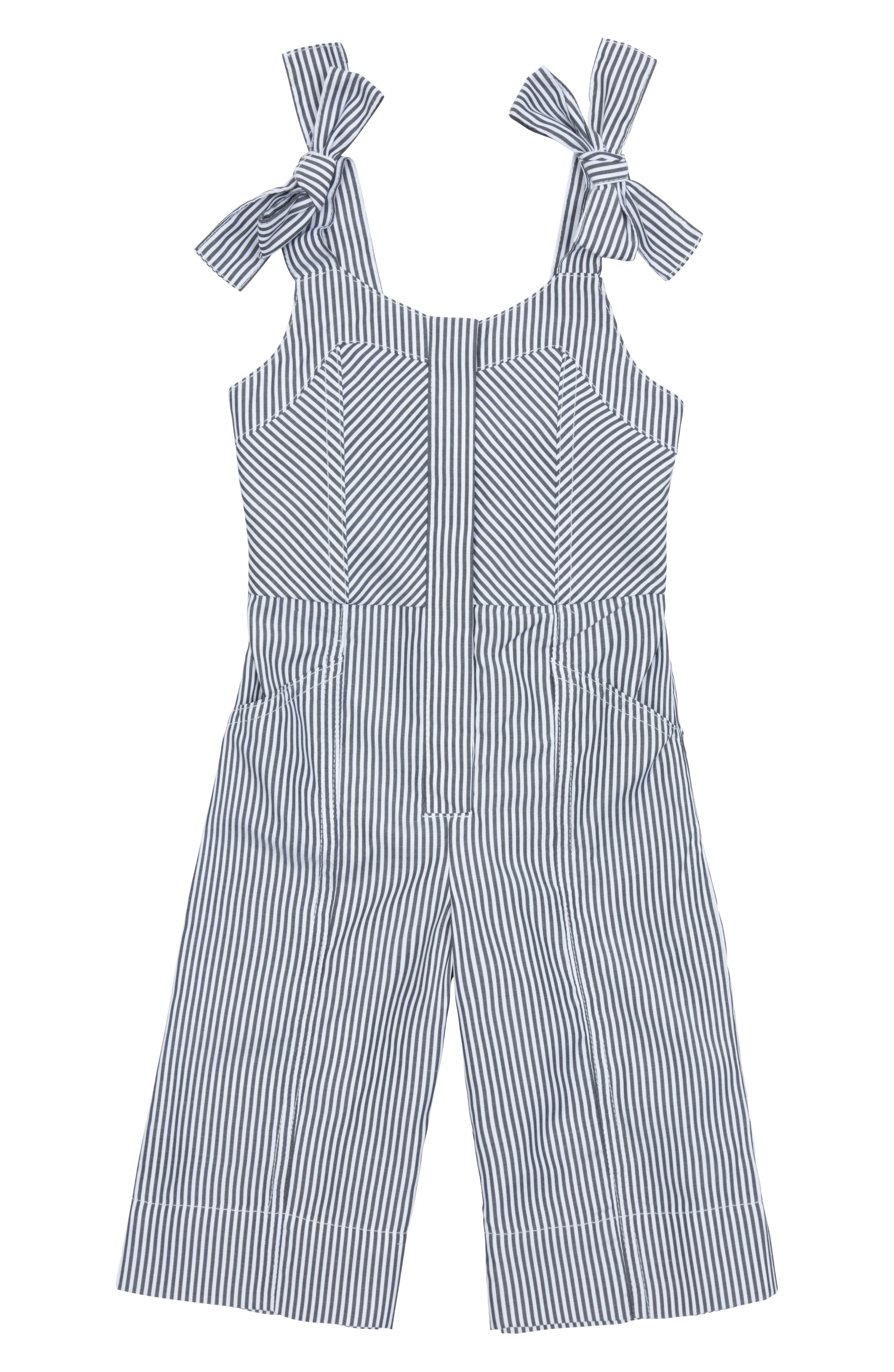 HABITUAL girl Girls Maddeira Stripe Jumpsuit Big Kids