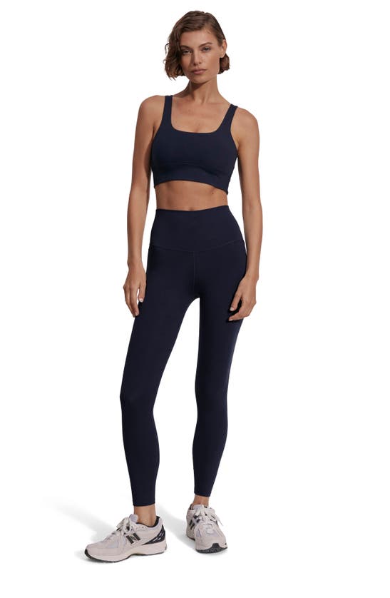 Varley Freesoft Cropped Stretch-jersey Leggings In Sky Captain
