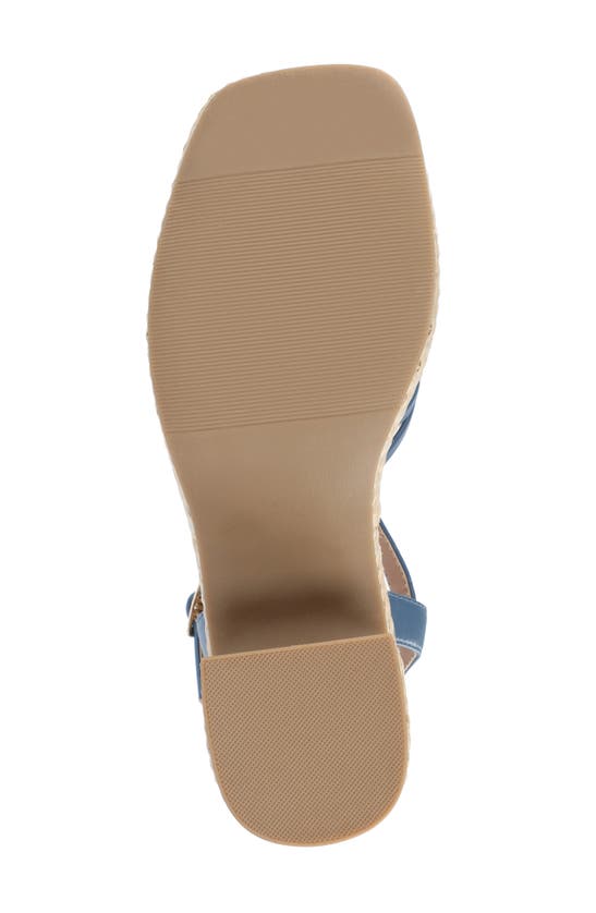 Journee Collection Hally Espadrille Platform Sandal In Blue