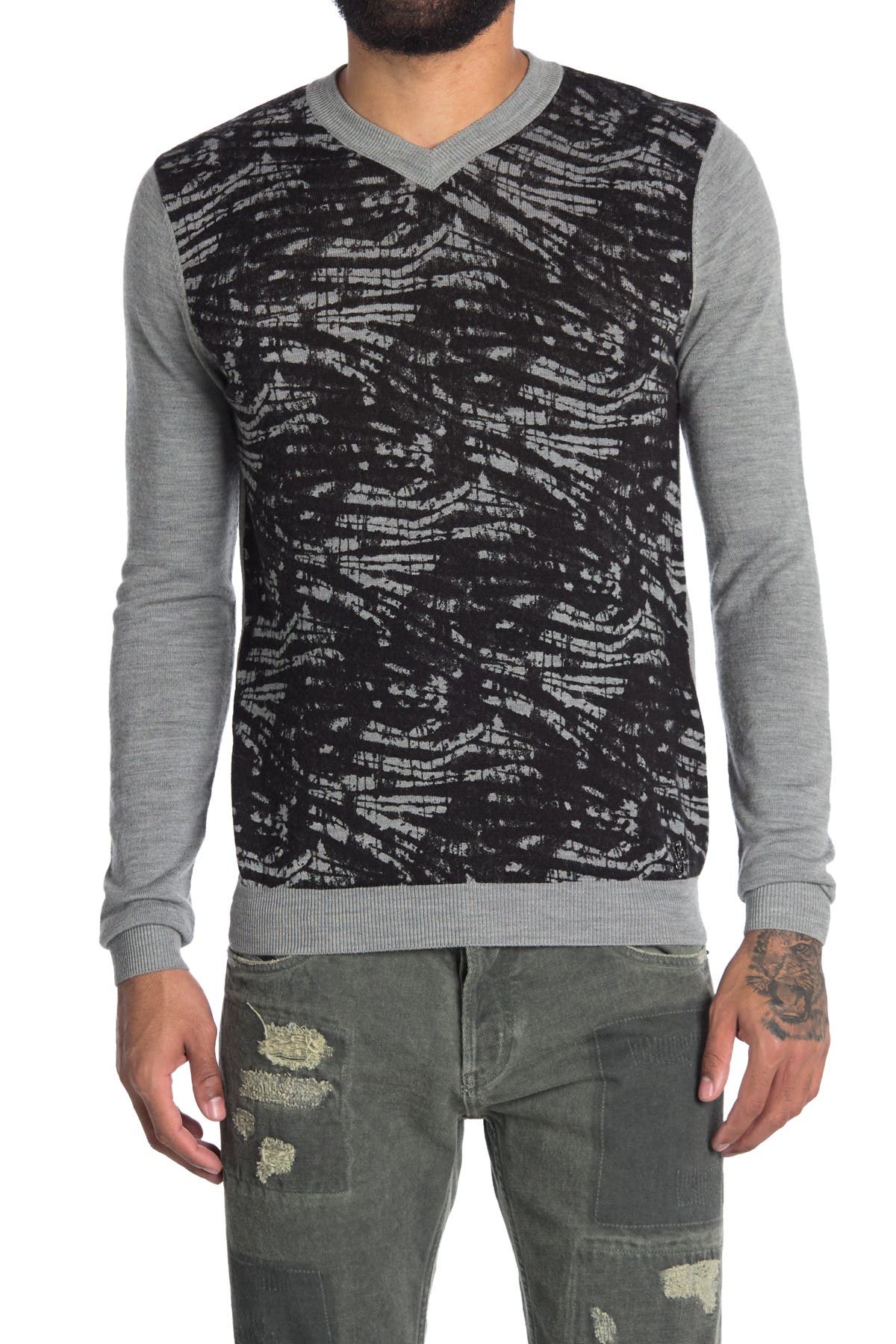 versace v neck sweater