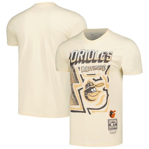 Men's Mitchell & Ness Cream San Francisco Giants Cooperstown Collection Sidewalk Sketch T-Shirt Size: Medium