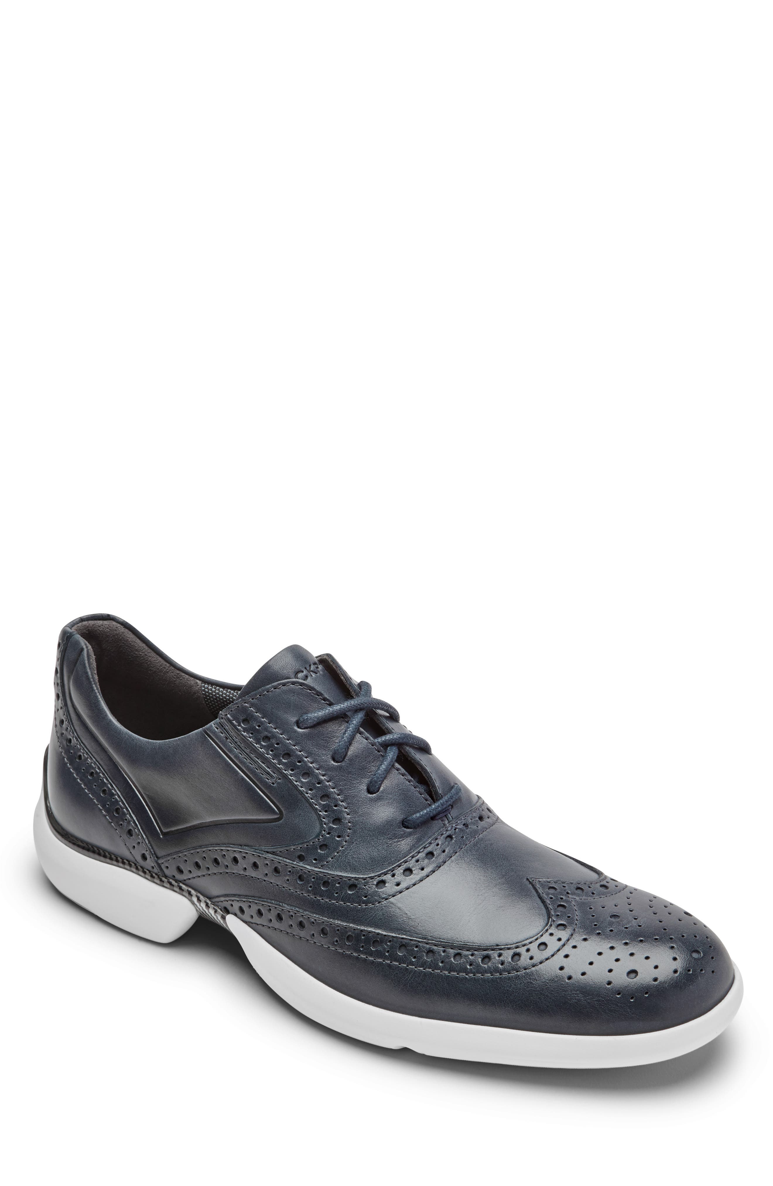 Rockport Total Motion Advance Wingtip Oxford In Navy