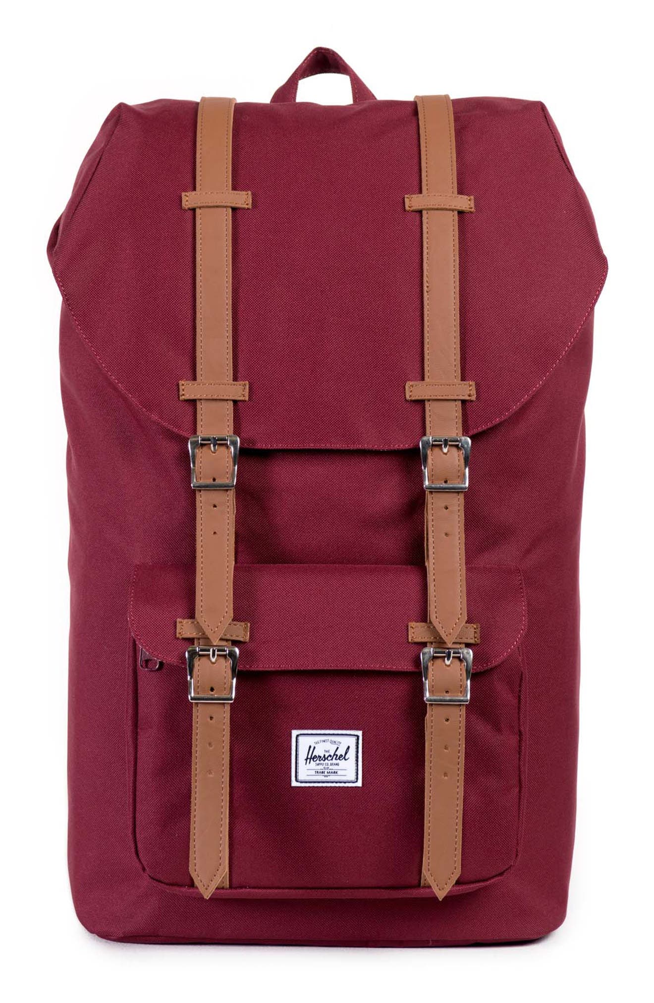 little burgundy backpack