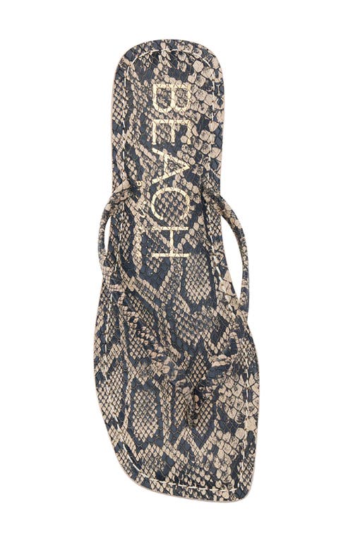 Beach By Matisse Bungalow Flip Flop In Brown Multi Snake