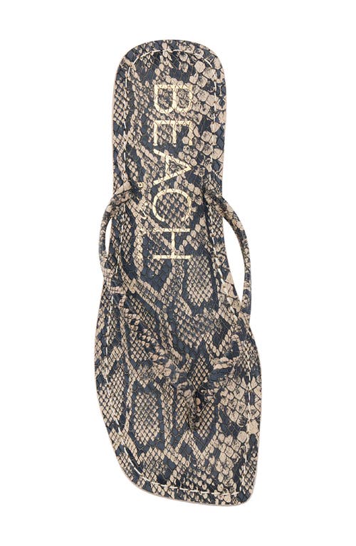 Shop Beach By Matisse Bungalow Flip Flop In Brown Multi Snake