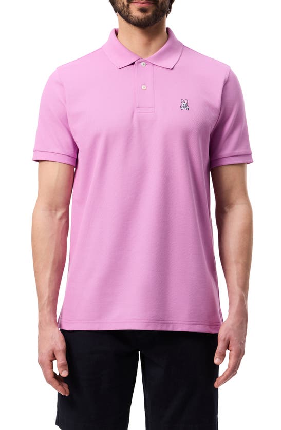 Psycho Bunny The Classic Slim Fit Piqué Polo In Violet