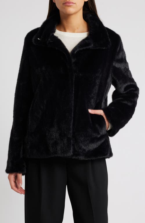 Via Spiga Faux Fur Jacket in Black 