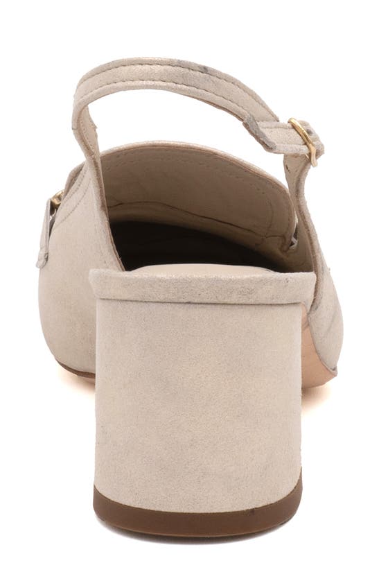 Amalfi By Rangoni Bormio Slingback Bit Loafer Pump In Agean Cream - Platinum Orn
