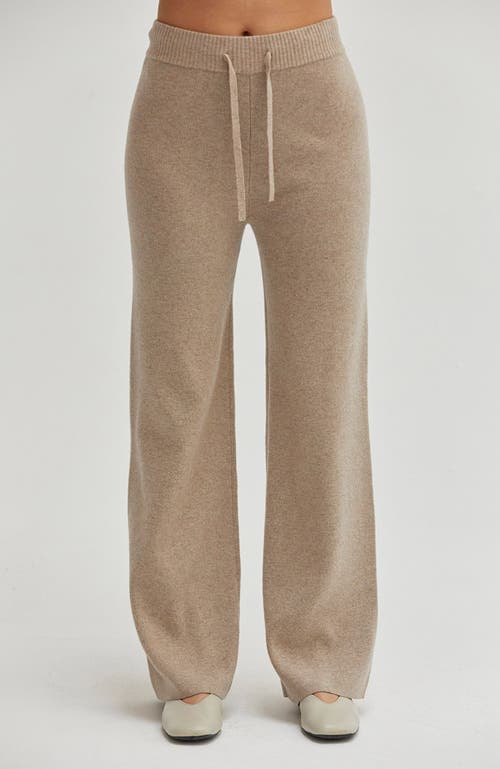 Shop Crescent Straight Leg Lounge Pants In Beige