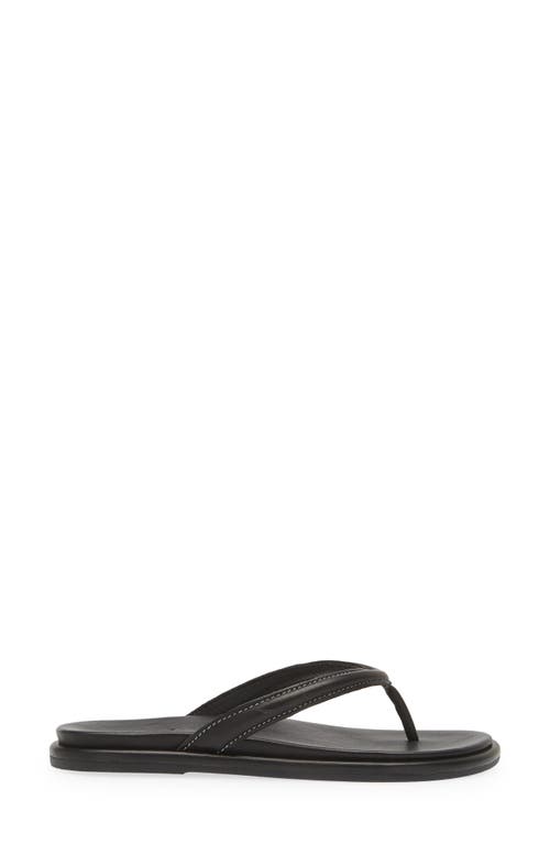 Shop Olukai Tiare Flip Flop In Black/black