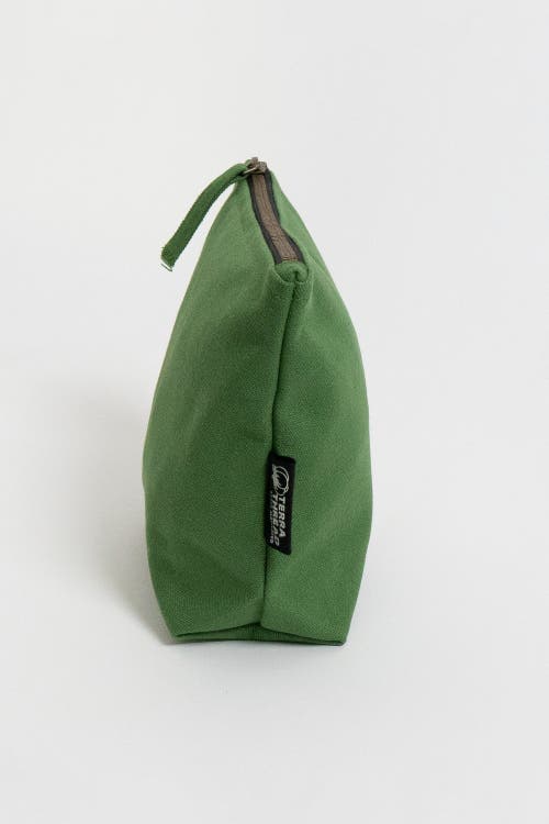 Terra Thread Organic Cotton Makeup Bag In Moss Green