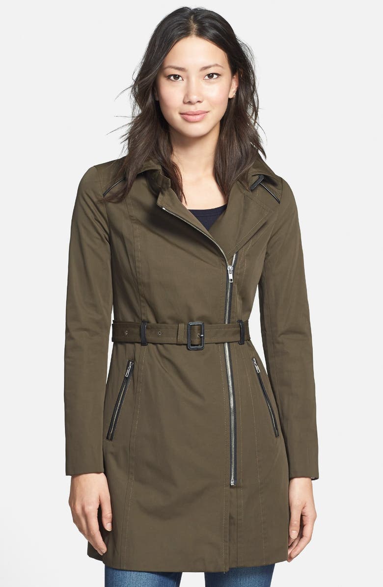 Soia & Kyo Asymmetrical Belted Trench Coat | Nordstrom