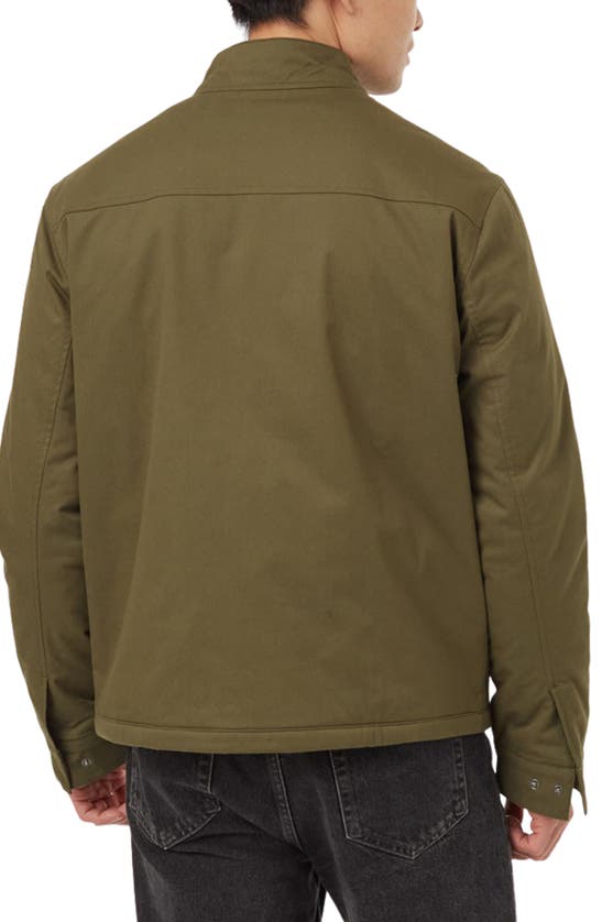 Shop Tentree Techblend Water Resistant Utility Jacket In Olive Night Green