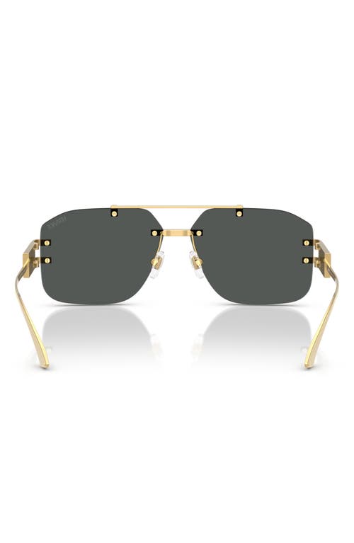 Versace 60mm Rectangular Sunglasses In Dark Grey