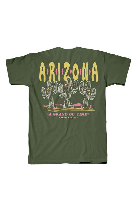 Shop Tsc Miami Arionza Grands Cotton Graphic T-shirt In Military Green