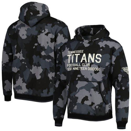Men's The Wild Collective Black Tennessee Titans Camo Pullover Hoodie