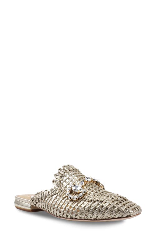 Zigi Isabelle Crystal Bit Mule In Gold