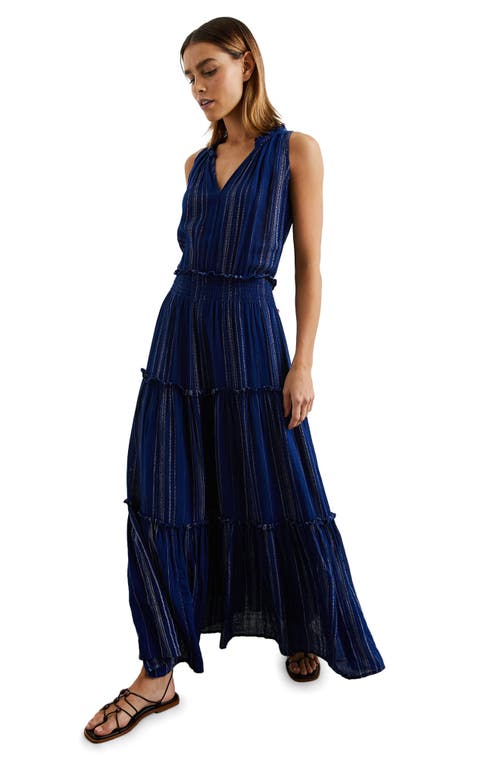 Shop Rails Loulou Stripe Sleeveless Linen Blend Maxi Dress In Noja Stripe