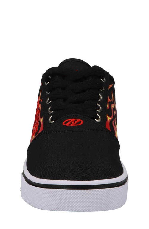 Shop Heelys Kids' Pro 20 Skate Sneaker In Black/red Flames