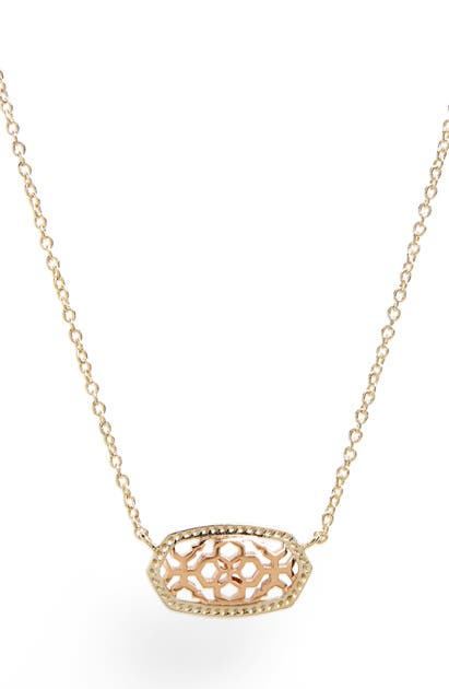 Kendra Scott Elisa Pendant Necklace In Gold/ Rose Gold Mix