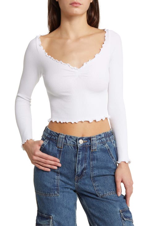 White Crop Tops for Women