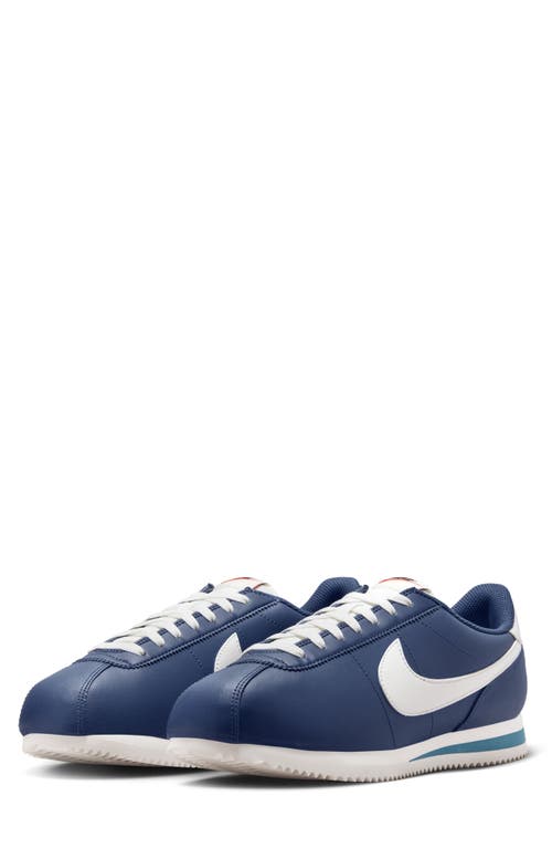 Nike Cortez Basic Sneakers In Midnight Navy/sail/aqua
