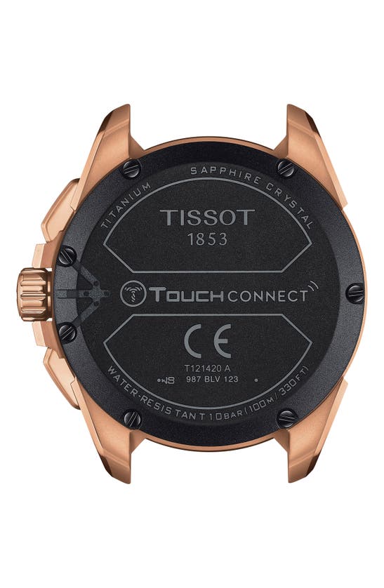 TISSOT TISSOT T-TOUCH CONNECT SOLAR SMART LEATHER STRAP WATCH, 47.5MM