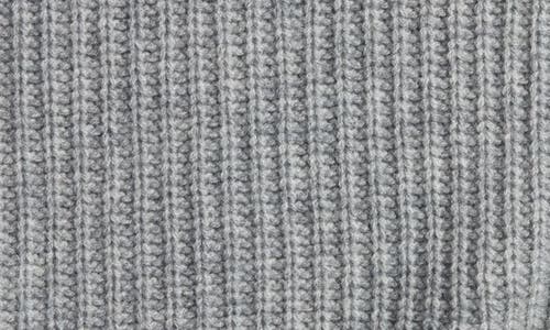 Nordstrom Rib Wool & Cashmere Throw Blanket In Grey Dove Heather