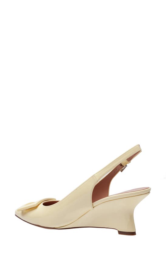 Shop Linea Paolo Vista Slingback Pointed Toe Wedge Pump In Yellow