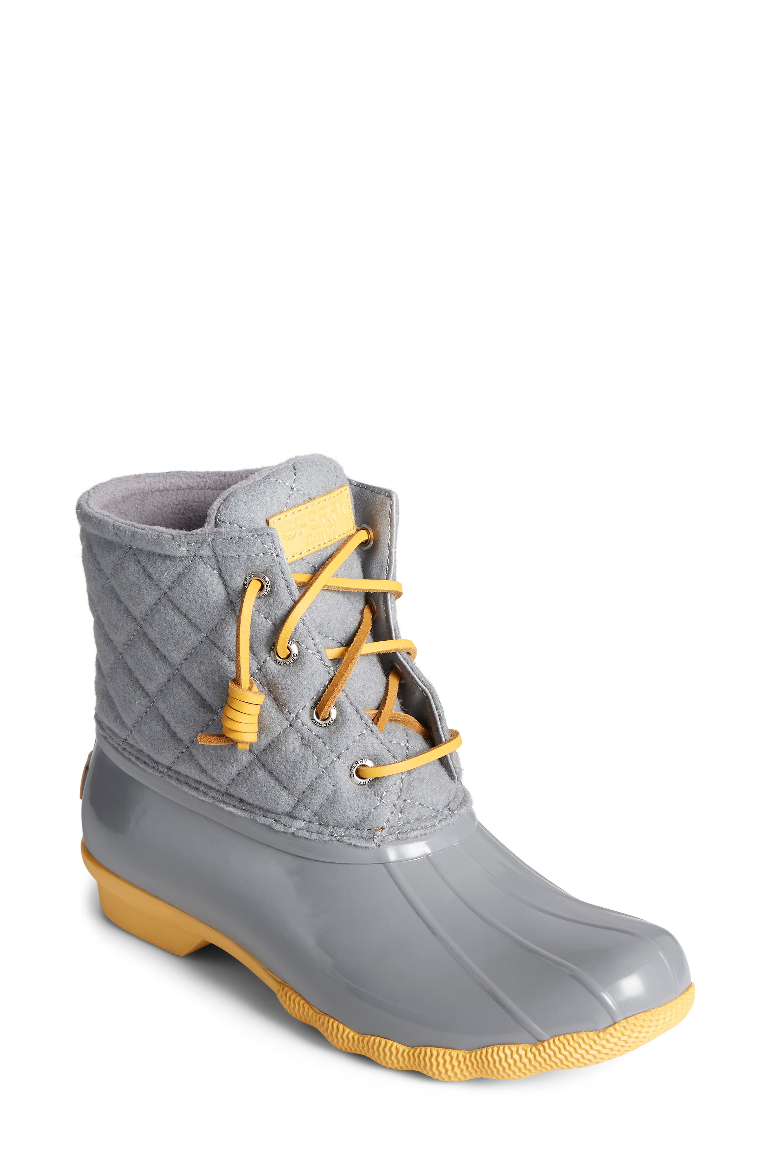 Sperry Womens Saltwater Shiny Quilted Rain Boot