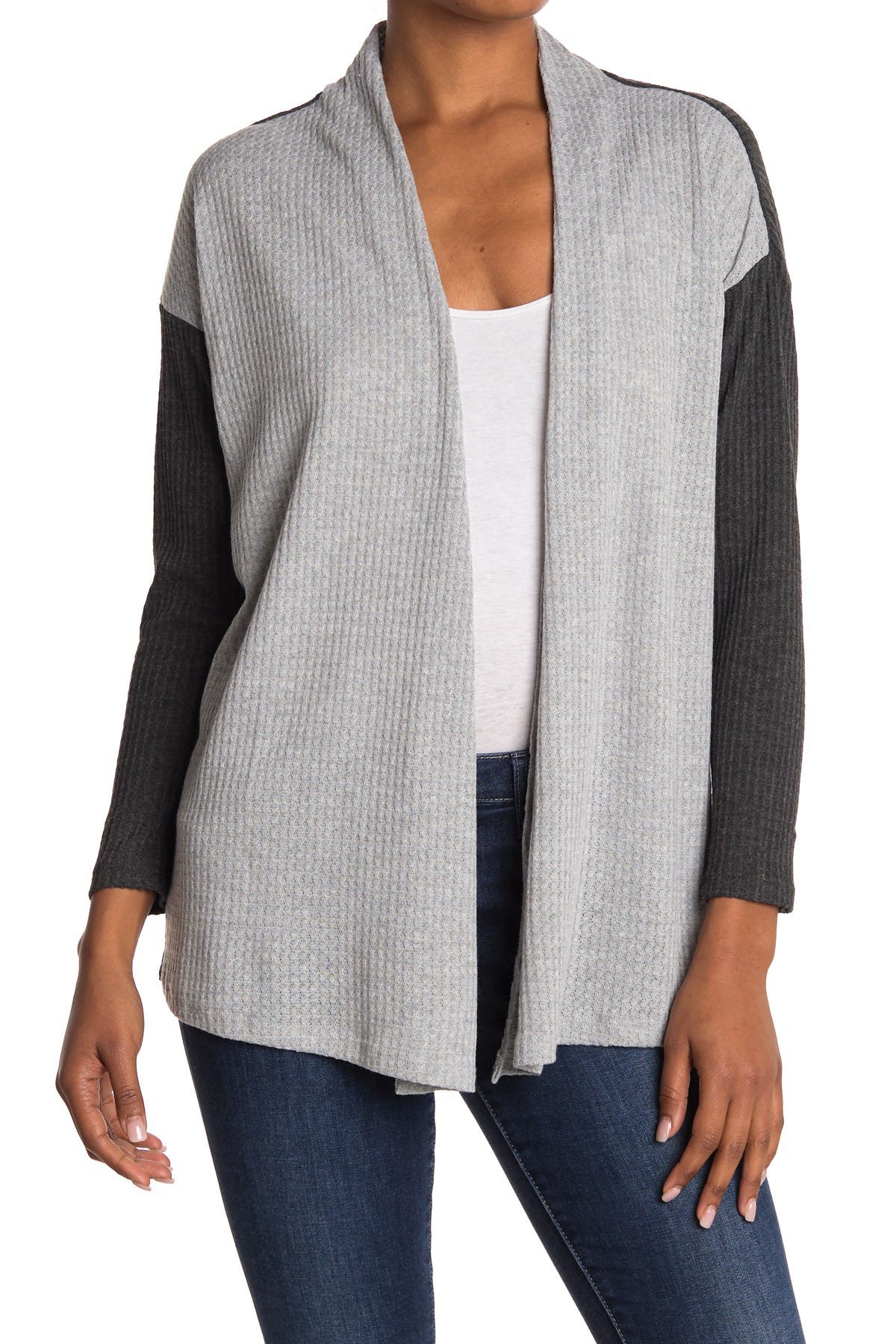 bobeau open front cardigan