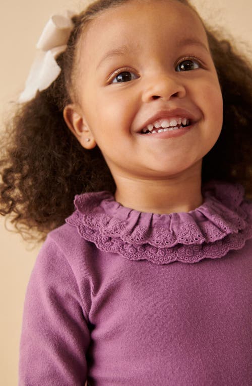 NEXT NEXT KIDS' EYELET ACCENT COTTON KNIT TOP 