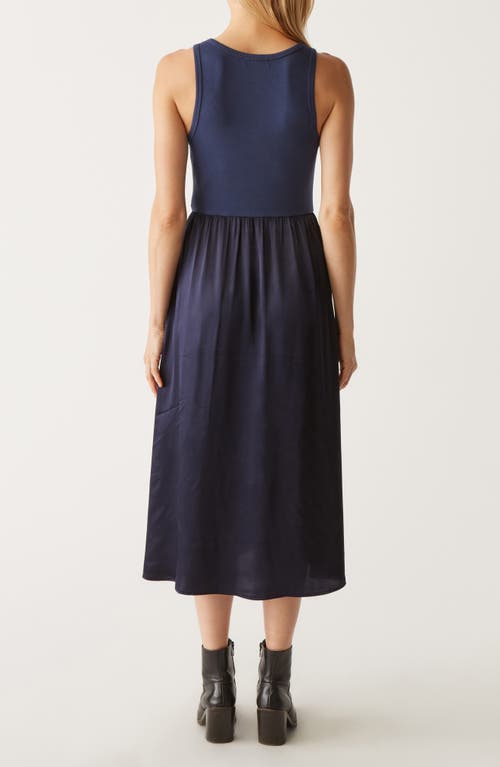 Michael Stars Bridgette Media Tank Midi Dress In Nocturnal In Nocturnal