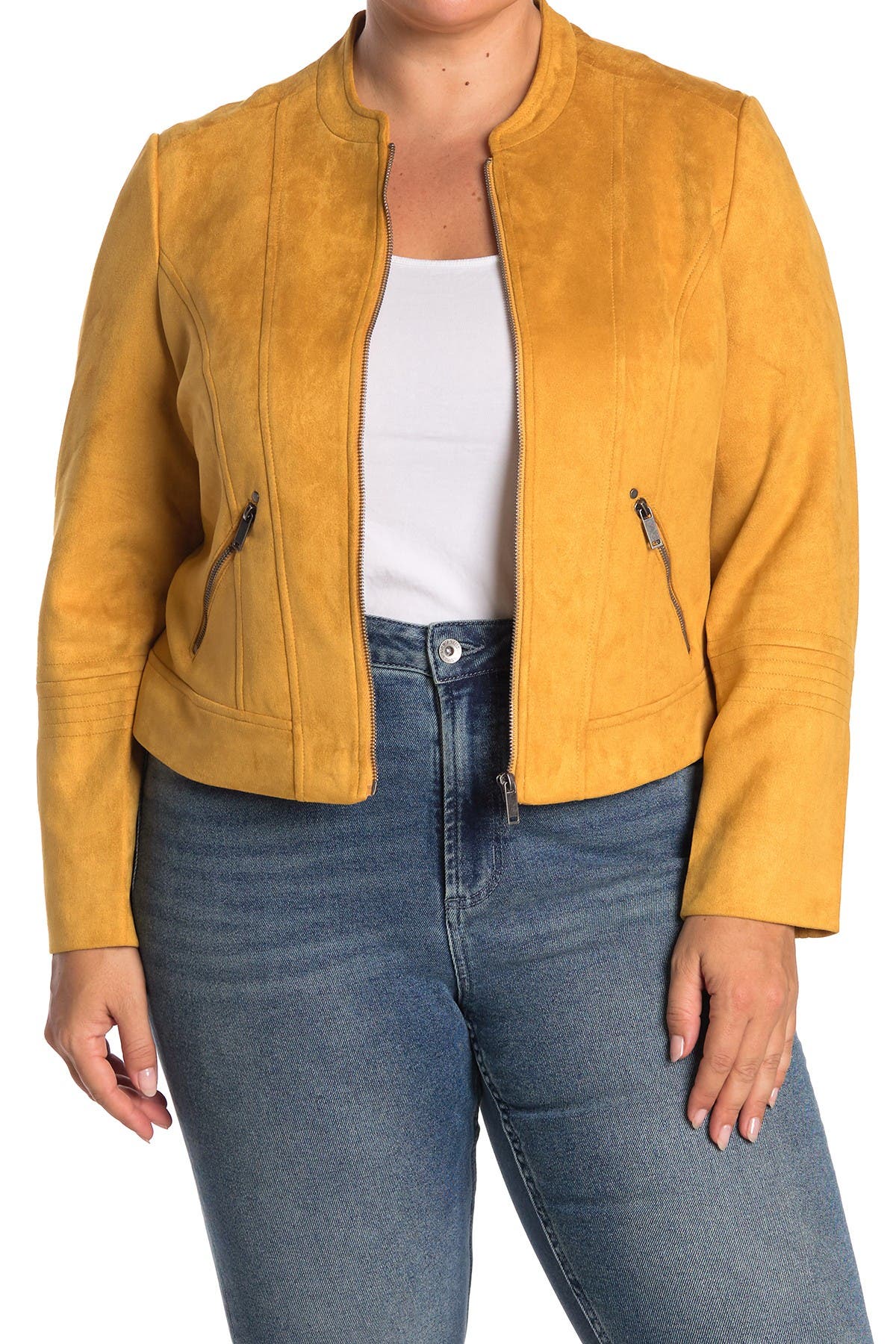 yellow suede jacket