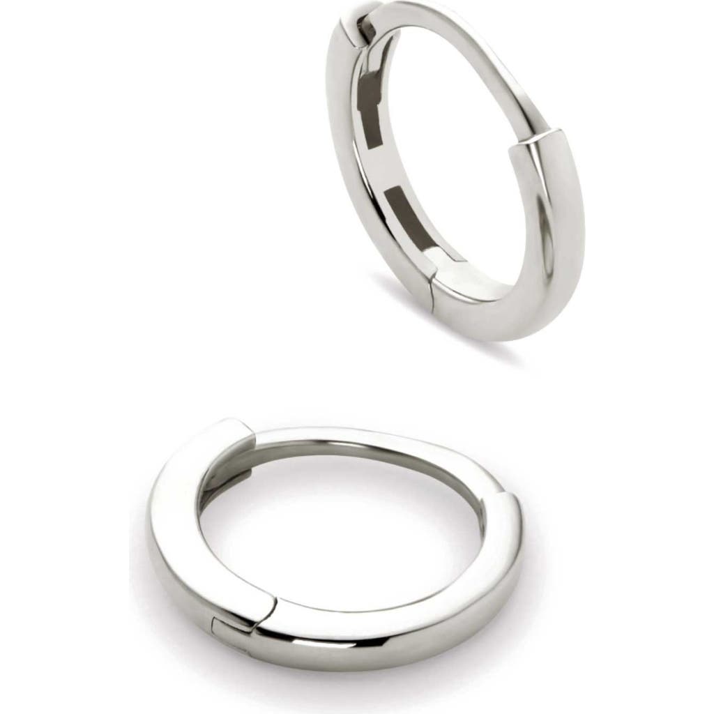 Ana Luisa White Gold Huggie Hoop Earrings In White Gold