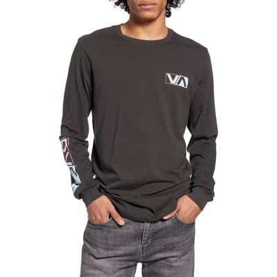 Rvca Lateral Long Sleeve T-Shirt, Black