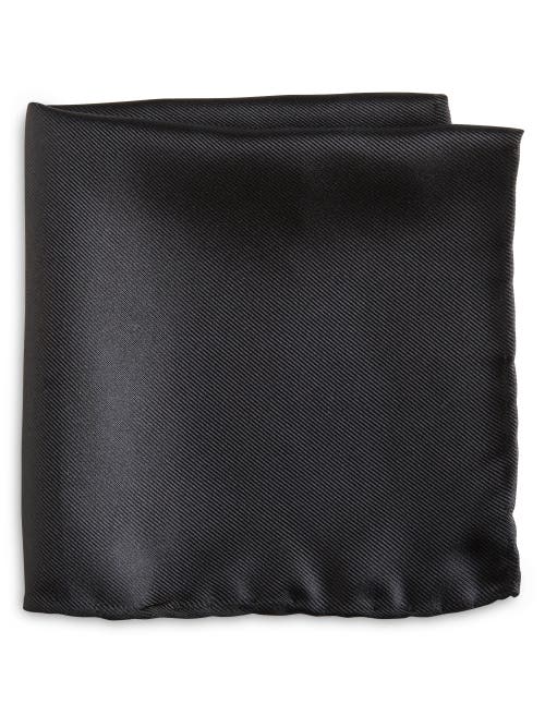 Oak Hill Premium by DXL Silk Pocket Square in Black at Nordstrom