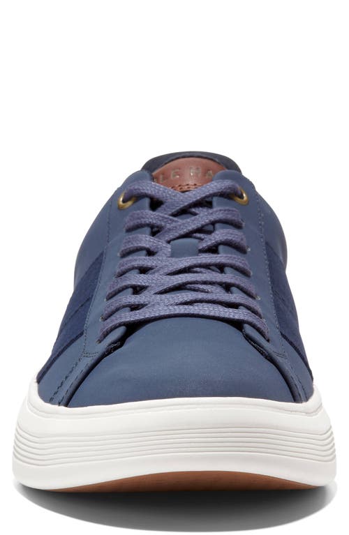 Cole Haan Grand Crosscourt Premier Sneaker In Marine/tan