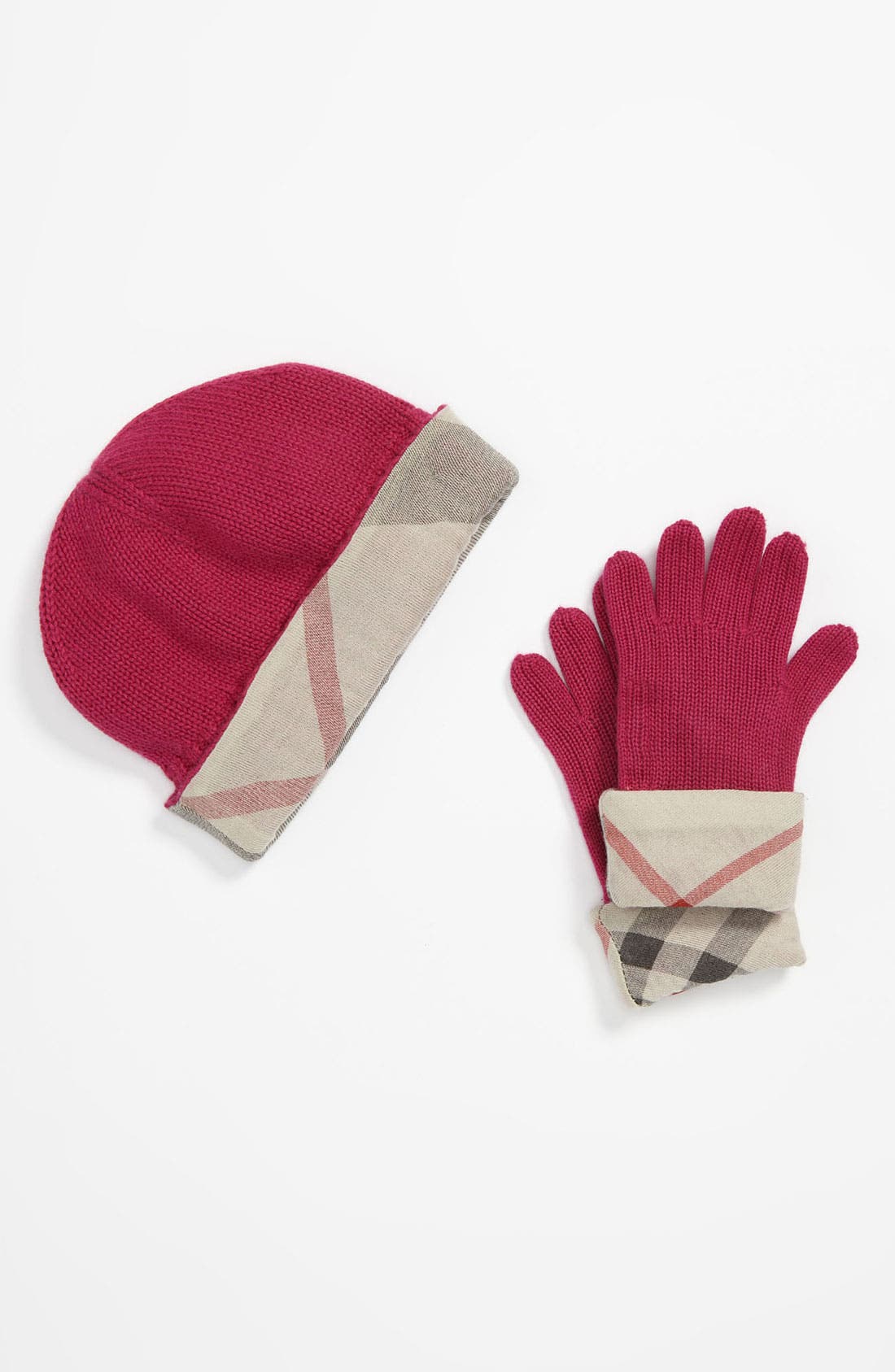 Burberry Cashmere Blend Hat & Gloves Gift Set (Girls) Nordstrom