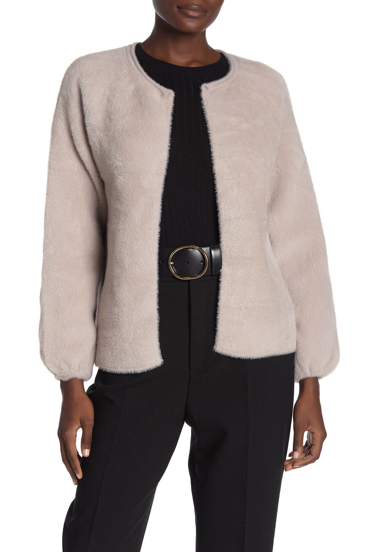 max studio faux fur coat