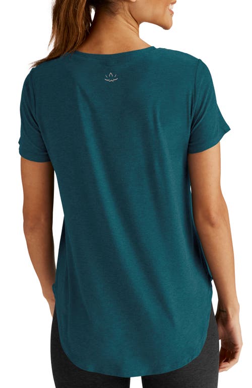 Shop Beyond Yoga On The Down Low T-shirt In Majestic Blue Heather